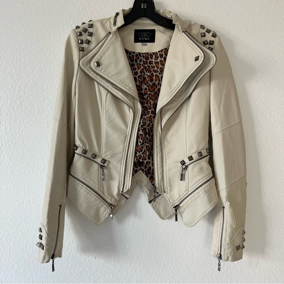 TCEC Riveted Faux Leather Jacket - Picture 2 of 16